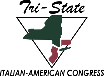 Tri-State Italian-American Congress logo with a map of New York